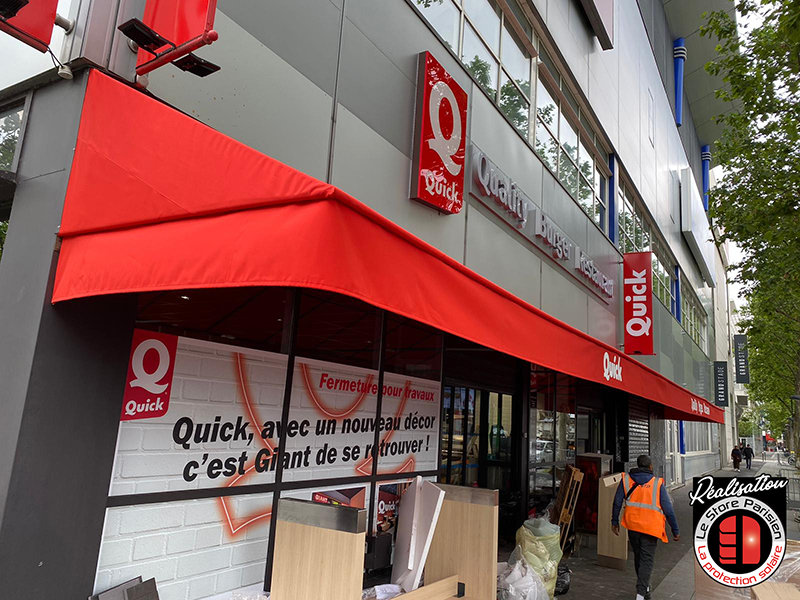 Rentoilage de stores banne CHR à Paris - Le Store Parisien