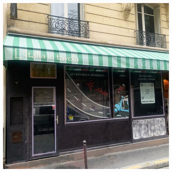 Rentoilage de stores corbeille de restaurant Paris 16ème - Le Store Parisien