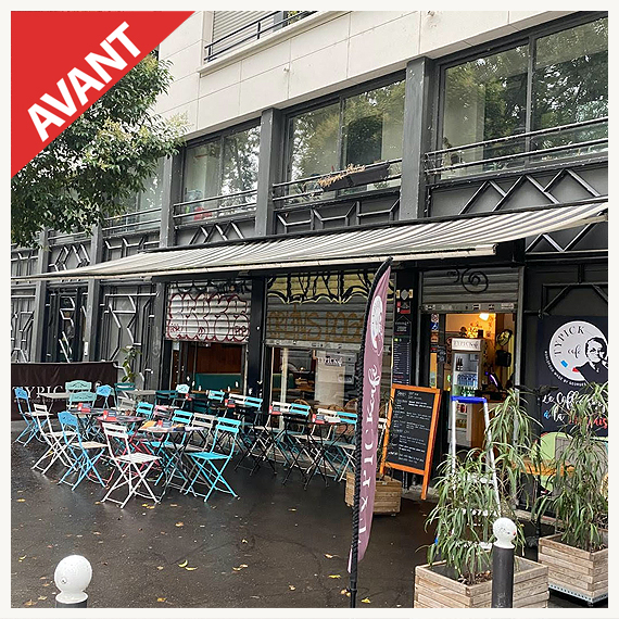 Rentoilage de stores banne de cafés à Paris Le Store Parisien