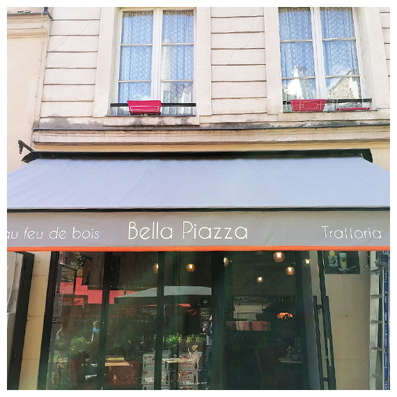Rentoilage de stores de pizzeria à Paris - Le Store Parisien
