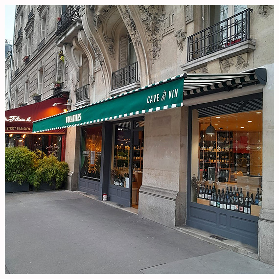 Stores banne pour Caviste à Paris 14  - Le Store Parisien