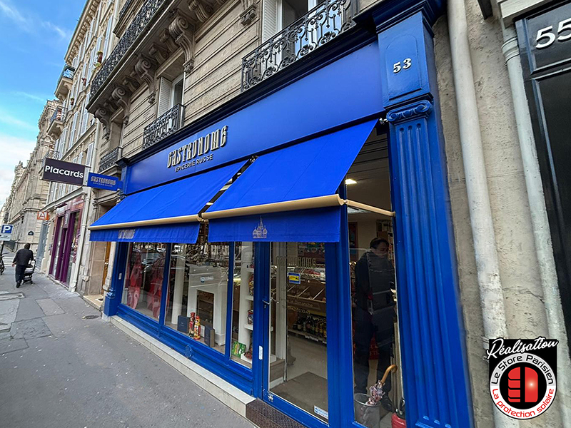 Stores bannettes à projection pour commerces, cavistes, restaurants, brasseries...